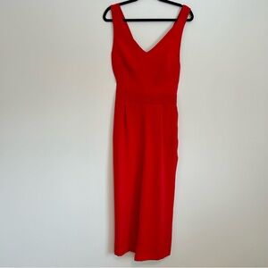 Red Tahari Jumpsuit with pockets Sz L